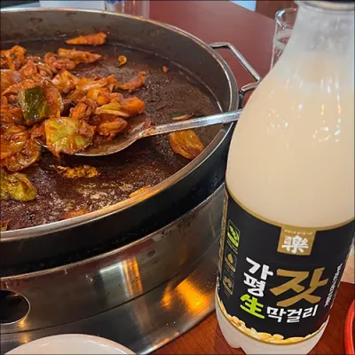 춘천식 닭갈비 + 가평 잣 생막걸리 세트